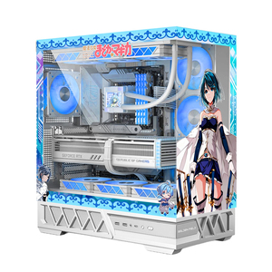 Boîtier <span class=keywords><strong>de</strong></span> jeu Hurricane Beast Parallel World Puella <span class=keywords><strong>Magi</strong></span> Madoka Magica, thème Puella <span class=keywords><strong>Magi</strong></span> Madoka Magica, ATX, <span class=keywords><strong>tour</strong></span> moyenne, panneau latéral transparent, personnalisable - Product Image 1