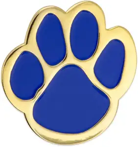GREPAS GIFTS 1 Inch High Quality One Color Enamel Paw Lapel Pins