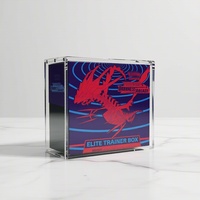 Boîte de rappel de cartes de jeu ETB XC à assemblage facile, en acrylique transparent, surface polie, moderne, résistante aux UV, modèle Elite Trainer Booster Box
