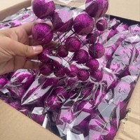 20 Stück Schaumstoffbälle Glänzende Glitzernde Gemischte Größen 2cm 2,5cm 3cm 4cm Glitzer-Kuchendekoration Kuchenballons Künstliche Bälle Kuchendekorationen