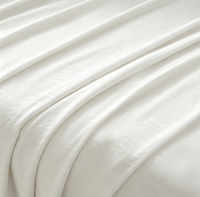 Ensemble de literie 3 pièces en microfibre brossée douce et durable, drap plat uni, taies d'oreiller, lavable en machine, pour la maison