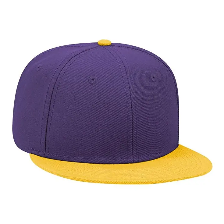 6 Panel Custom Bill Hiphop Cap Flat Short Brim Hat Snapback Ball Hat