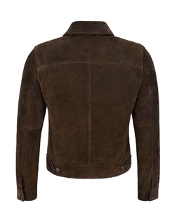 Chaqueta de Mujer de Cuero de Ante Vacuno Marrón 100% Genuino, Corte Clásico, Marca Privada OEM, Venta al Por Mayor, Prenda Exterior de Lujo Minimalista - Product Image 4