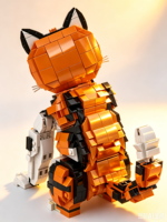 Modelo de Ladrillos de Gato Adorable Personalizado MOC, Juguete de Bloques de Construcción DIY de Gato Kawaii que Hace Señas con la Mano para Decoración de Escritorio y Regalo