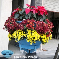 Pots de jardin verticaux bleu ciel, faciles à assembler, jardinières en forme de boule, en plastique, empilables, piliers à fleurs auto-arrosants