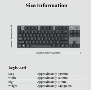 Teclado Mecánico K835 Tkl, con Cable, para Juegos y Oficina, Eje Verde, Negro, K835, K835 Tkl - Product Image 5