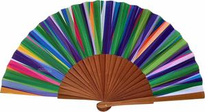 Abanico de Lujo de Hierro y Madera con Pintura y Tela - Product Image 2