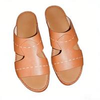 Sandales arabes SHIKOL pour hommes – Claquettes d'été en cuir pleine fleur de qualité supérieure, personnalisables, pour la marche quotidienne au Moyen-Orient – Vente en gros