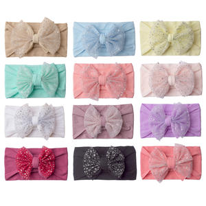 Bonitos accesorios elásticos para el cabello para niños, lazo de malla de nailon suave, diadema para bebé, diadema infantil - Product Image 5