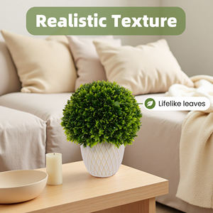 Groothandel in kunstmatige mini-pottenplanten met realistische aarde en potafwerking - Product Image 4