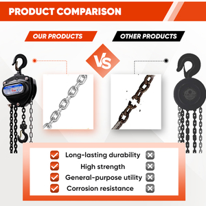 Usine en gros robuste 1 tonne 5M manuel palan à chaîne treuil <span class=keywords><strong>poulie</strong></span> G80 Construction en acier pour Type de fronde manuelle - Product Image 6