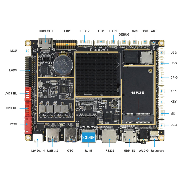 LCD Display Computer Parts 3399 Motherboard Indoor Outdoor Advertising Digital Display Screens Motherboard