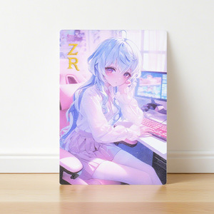 Tarjetas Coleccionables de Anime Personalizadas con Diseño de Diosa, Corte Láser, Recubrimiento de Polvo Dorado, para Transmisiones en Vivo de TikTok - Product Image 1