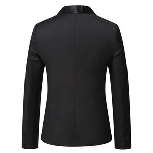<span class=keywords><strong>Costume</strong></span> <span class=keywords><strong>Homme</strong></span> Slim Fit Uni Anti-plis à Bouton Unique, Taille et Couleur Personnalisables, Idéal <span class=keywords><strong>pour</strong></span> le Quotidien - Product Image 3