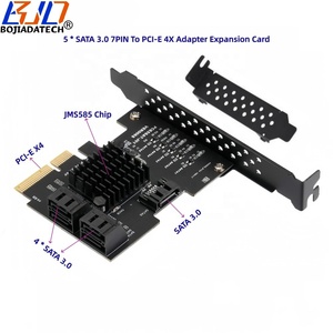 5 Ports <span class=keywords><strong>SATA</strong></span> 3.0 7Pin Connecteur vers PCI Express X4 PCI-E 4X Adaptateur Expansion Riser Card 6Gbps JMS585 pour Disque Dur - Product Image 2