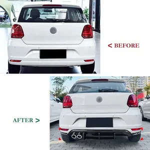 สำหรับ Polo MK5 6R ปี 2009 2010 2011 2012 2013 2014  ดิฟฟิวเซอร์กันชนหลังรถยนต์ ฝาครอบกันชน ป้องกัน อะไหล่รถยนต์ ชุดแต่ง - Product Image 2