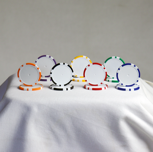 Jetons de jeu de casino personnalisés de haute qualité 11.5G ABS vierges 8 jetons de <span class=keywords><strong>poker</strong></span> rayés pour le jeu de cadeau de promotion - Product Image 5