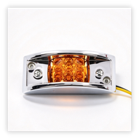 Feu arrière LED chromé Hnld, feu de position latéral, feu de gabarit pour bus, camion, remorque, 12V-24V, étanche, clignotant latéral chromé