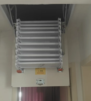 Échelle de grenier électrique pliante en métal de bonne qualité, escabeau escamotable moderne pour villa, capacité 300 kg, 24 V pour usage domestique