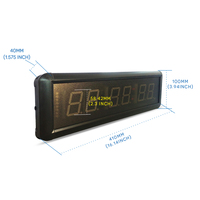 Honghao HIT6-1.5R Mini chronomètre de bureau multifonctionnel numérique avec affichage 24 heures LED horloge murale 110V