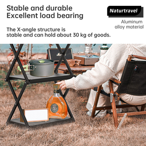 2in1 cắm trại bảng blackdog ngoài trời nhiều lớp Kệ ngoài trời cắm trại gấp di động nhôm lưu trữ bảng - Product Image 3