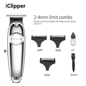 iClipper-I4 Stainless Precision Cutting Blade Rechargeable Battery Hair Trimmer For Salon Barber