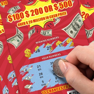 Secure Prints Scratch Card Lotto Ten Million Prize Digital Printing Winning Number Scratch off Card Ticket Lottery - Product Image 1