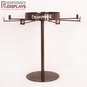 Detachable & Removable Metal Floor-standing Sock <b>Display</b> <b>Stand</b> <b>Rotatable</b> with Hooks for Man's Socks - Product Image 2