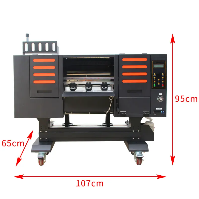 เครื่องพิมพ์อิงค์เจ็ทแบบชดเชยความร้อน XP600 DTF พร้อมเครื่องปั่นและเครื่องเป่าหมึกสีขาวโดยตรงไปยังเครื่องพิมพ์ฟิล์ม Plastisol