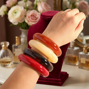 Bracelets à breloques en résine style rétro pour femmes, vente en gros, géométriques, circulaires, mode décontractée/sportive, pour fêtes et usage quotidien - Product Image 3