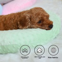 Coussin confortable et doux en forme de U pour animaux de compagnie, jouet à mâcher pour chat et chien, coussin rond pour se reposer, nid douillet pour chat, pour un sommeil profond