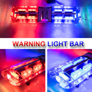 ضوء دوار لتحذير سيارات الإسعاف بتيار مستمر 12 فولت، شريط إضاءة أحمر وأزرق مع مكبر صوت وصفارة إنذار - Product Image 6