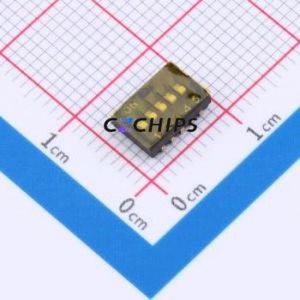THS105J DIP Switch SMD Switch Flat Toggle, Groove Type Single Pole Single Throw 5 1.27mm - Product Image 1