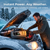 Boîte de démarrage combinée 56000mAh 12V 24V 8000A Peak PD65W, démarreur de voiture, batterie externe pour moteur essence et diesel avec lumière d'avertissement stroboscopique SOS