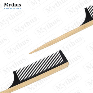 Mythus Antistatique Bambou Naturel Peigne Démêlant pour Cheveux à Dents Larges Peigne en Bois Bambou Queue de <span class=keywords><strong>Rat</strong></span> pour Femmes et Hommes Massage du Cuir Chevelu - Product Image 6
