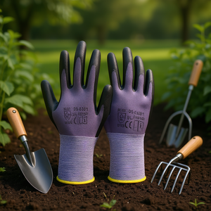 Guantes de Trabajo Recubiertos de Nitrilo, Compatibles con Pantalla Táctil, Equipo de Protección para Jardinería y Construcción - Product Image 2