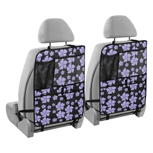 Hawaii Flower Custom Print Car Backseat Organizer Durable Car Seat Organizer Kick Mats Muti-Pocket Back Seat Storage Bag - Product Image 2