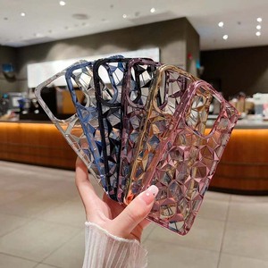 Funda <span class=keywords><strong>de</strong></span> teléfono móvil <span class=keywords><strong>de</strong></span> TPU transparente con patrón <span class=keywords><strong>de</strong></span> diamante galvanoplastia al mejor precio para Infinix Spark Go 10 10C 9 8C 7 7T 4 20 Hot 8 - Product Image 1