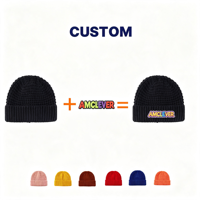 AMCLEVER 2026 Bonnet en tricot gaufré avec perles, couleur macaron, chaud, à cache-oreilles, respirant, décontracté, pour l'hiver, logo personnalisé OEM