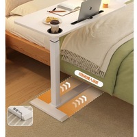 Bureau d'ordinateur amovible en bois F&J Home, table pliable multifonctionnelle réglable en hauteur pour la maison, la chambre et l'apprentissage