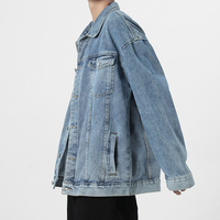Veste en jean tendance avec impression de logo personnalisé en EJ-002 Manteau élégant Vestes en jean Veste bandana à moteur noire pour hommes