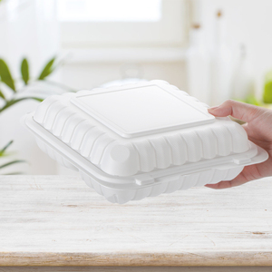 Khay đựng thức ăn dùng một lần bằng nhựa PP 3 ngăn, dung tích 1100ml, có thể dùng lò vi sóng, kèm nắp đậy, xuất xứ nhà máy - Product Image 4