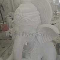 Sculpture religieuse en pierre naturelle, décoration extérieure, grande taille, statue de Ganesh, dieu hindou, statue de Ganesh en marbre noir