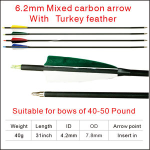 卸売 28-31インチ アーチェリー ハンティング用 コンパウンドボウ・リカーブボウ ピュアカーボンファイバーアロー - Product Image 3