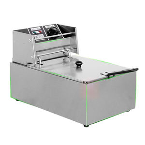 Friggitrice Commerciale DF81, Friggitrice Elettrica per Tacchino con 1 Cestello, Friggitrice Singola da Banco in Acciaio Inox per Ristoranti - Product Image 1