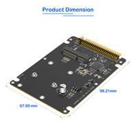 Tarjeta Adaptadora IDE de 44 Pines para SSD MSATA, Adaptador Mini-SSD ATA de 44 Pines para SSD de Tamaño Completo y Medio, Material PCB para Uso en Laptops