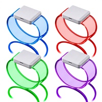 Gelang LED RGB Magnetik Isi Ulang, Dapat Diprogram, Kontrol DMX, Pengisian Daya USB untuk Gelang Festival, Logo Kustom, NFC