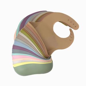 Cadeaux promotionnels pour entreprises, bavoirs pour bébés en silicone souple imperméable, 12 couleurs, produits d'alimentation pour enfants - Product Image 3