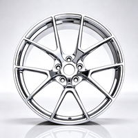 Rines Monobloque de Aluminio Cromado Plateado Forjado 5x120 5x114.3 de 18 19 20 21 22 Pulgadas para Porsche Mustang BMW M4 E92 F30 G20 G80