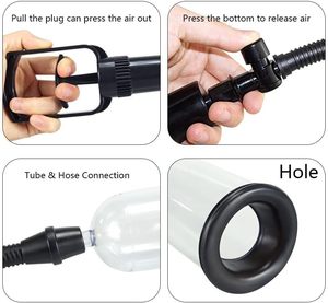 Pompa Manuale a Vuoto per Ingrandimento del Pene con Anelli in Silicone, Giocattoli per Adulti, Allenatore del Pene, Booster a Pressione Negativa per Uomo - Product Image 4